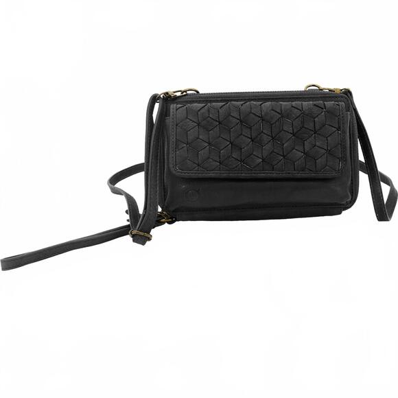 Born Leather Wallet Crossbody Bag Black NWT Børn - Picture 1 of 5